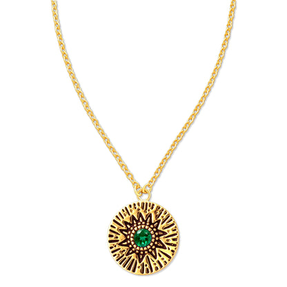 Circles Around the Sun Birthstone Necklace | Gold