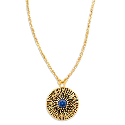 Circles Around the Sun Birthstone Necklace | Gold