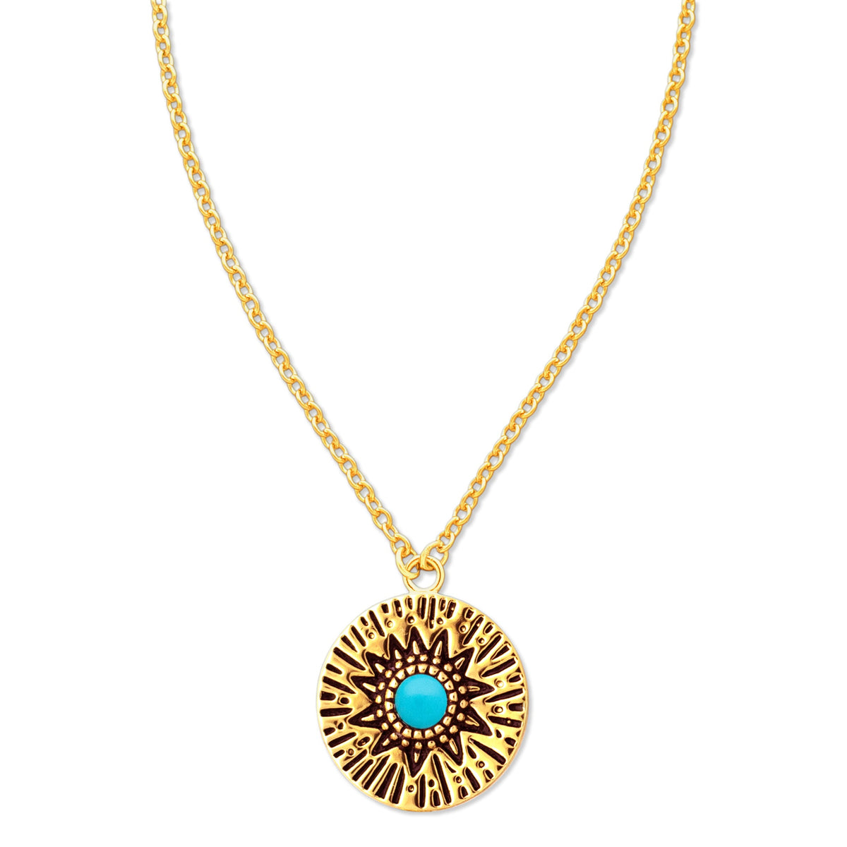 Circles Around the Sun Birthstone Necklace | Gold