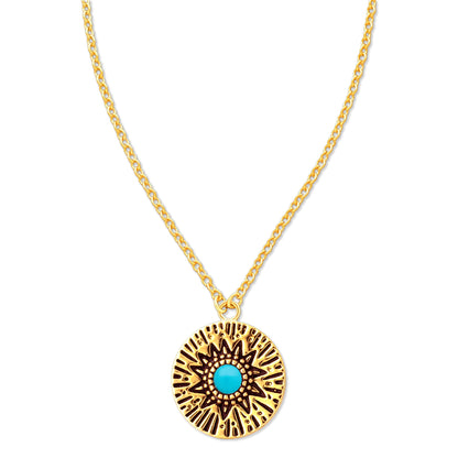 Circles Around the Sun Birthstone Necklace | Gold
