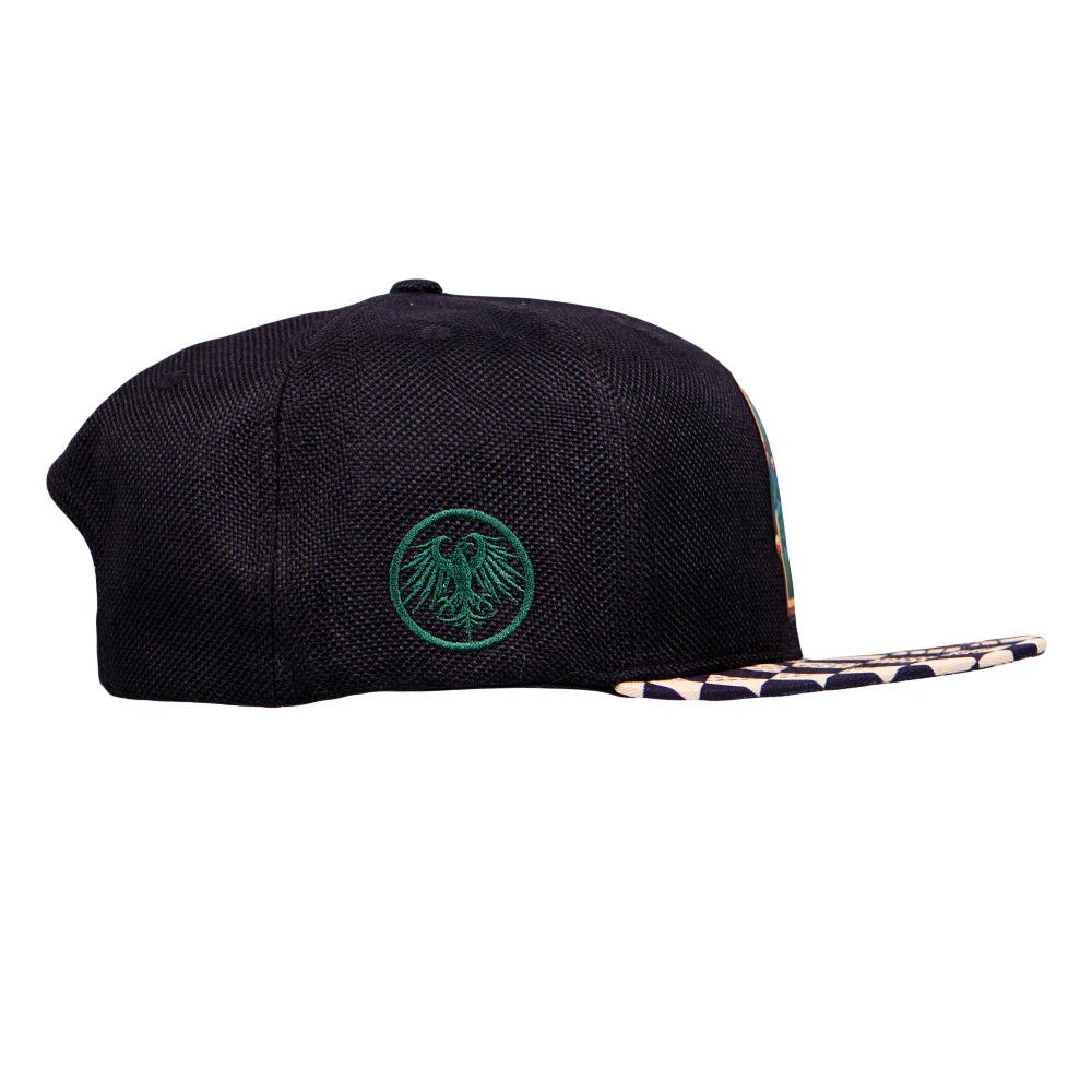 Grassroots California Stanley Mouse Mandolin Jester Never Summer Checkerboard Snapback Hat