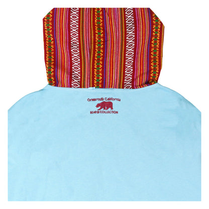 Removable Bear Phoenix Blue Tall Pullover Hoodie