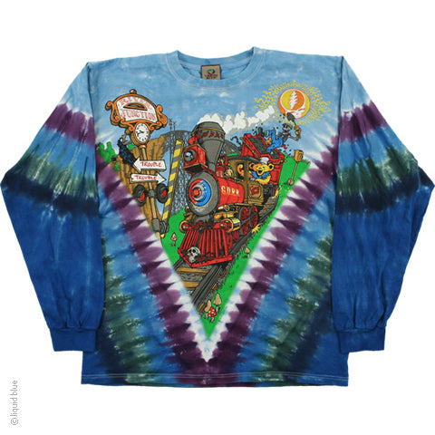 Grateful Dead Casey Jones Long Sleeve Tie Dye T-Shirt