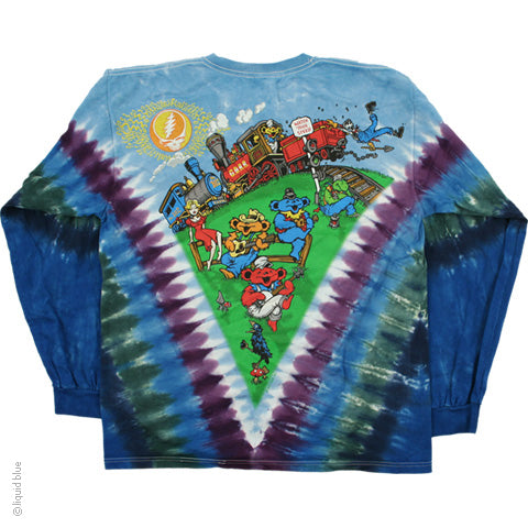 Grateful Dead Casey Jones Long Sleeve Tie Dye T-Shirt