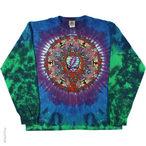 Grateful Dead Celtic Mandala Long Sleeve Tie Dye T-Shirt