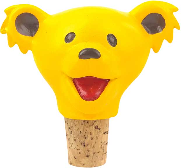 Grateful Dead Dancing Bear Bottle Stopper - Yellow SALE