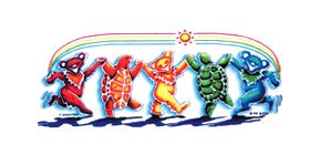 Grateful Dead Dancing Bears & Terrapins Sticker