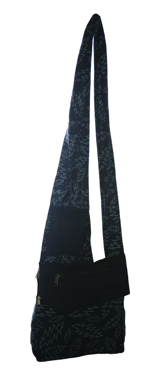 Grateful Dead Heart Bolt Print Cotton Passport Bag SALE