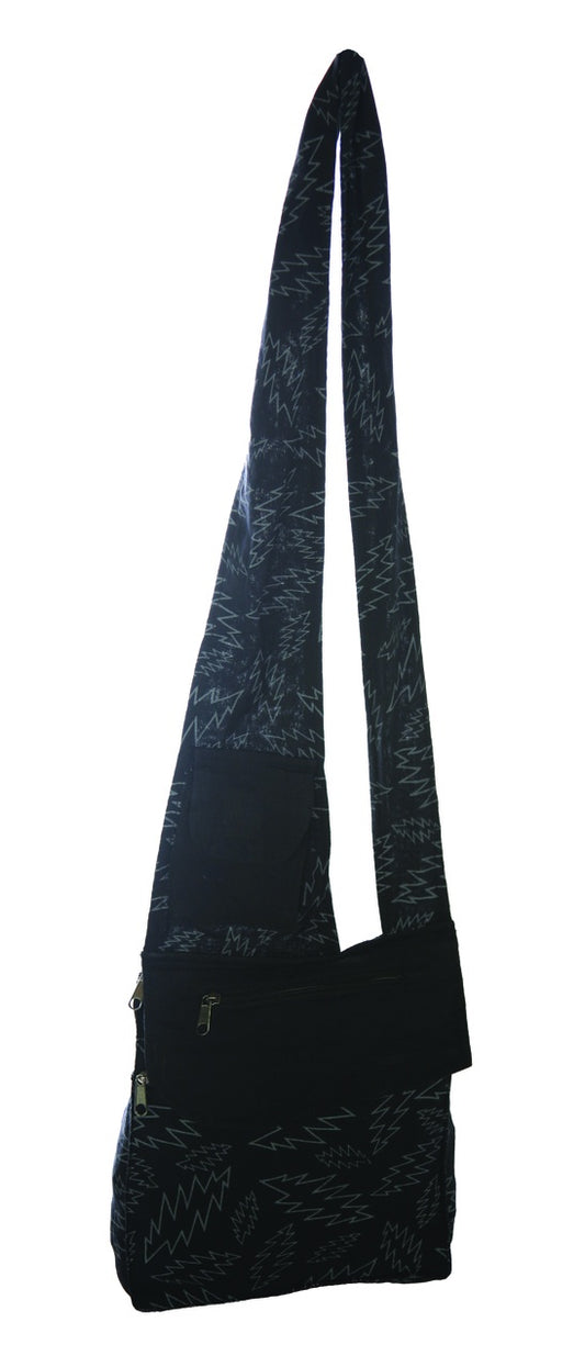 Grateful Dead Heart Bolt Print Cotton Passport Bag SALE