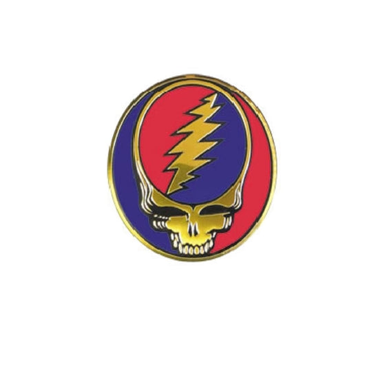 Grateful Dead Steal Your Face Medium 1.5" Round Metal Sticker