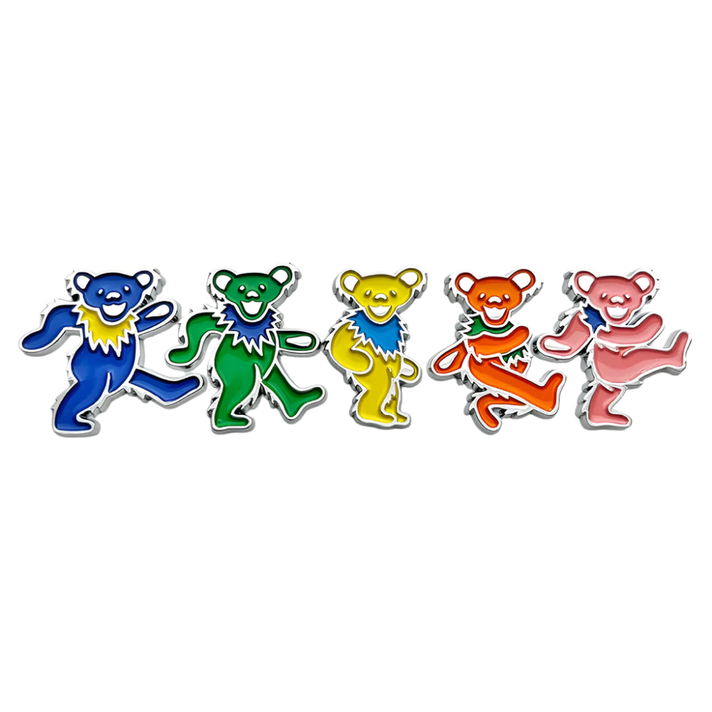 Grateful Dead The Dancing Bear Badge 5 Pack - Color
