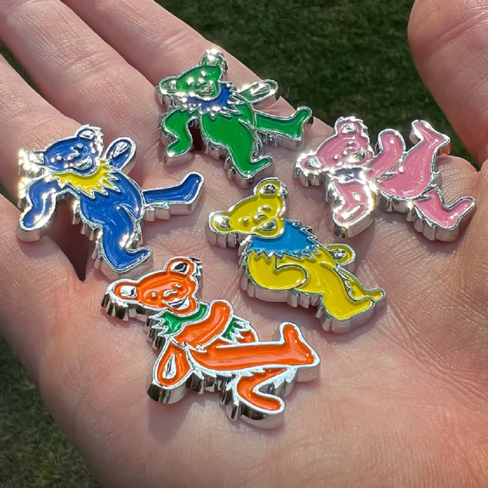 Grateful Dead The Dancing Bear Badge 5 Pack - Color