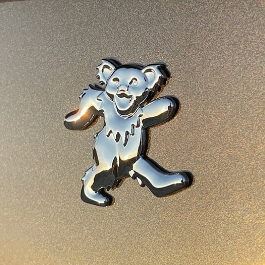 Grateful Dead The Dancing Bear Badge - Chrome