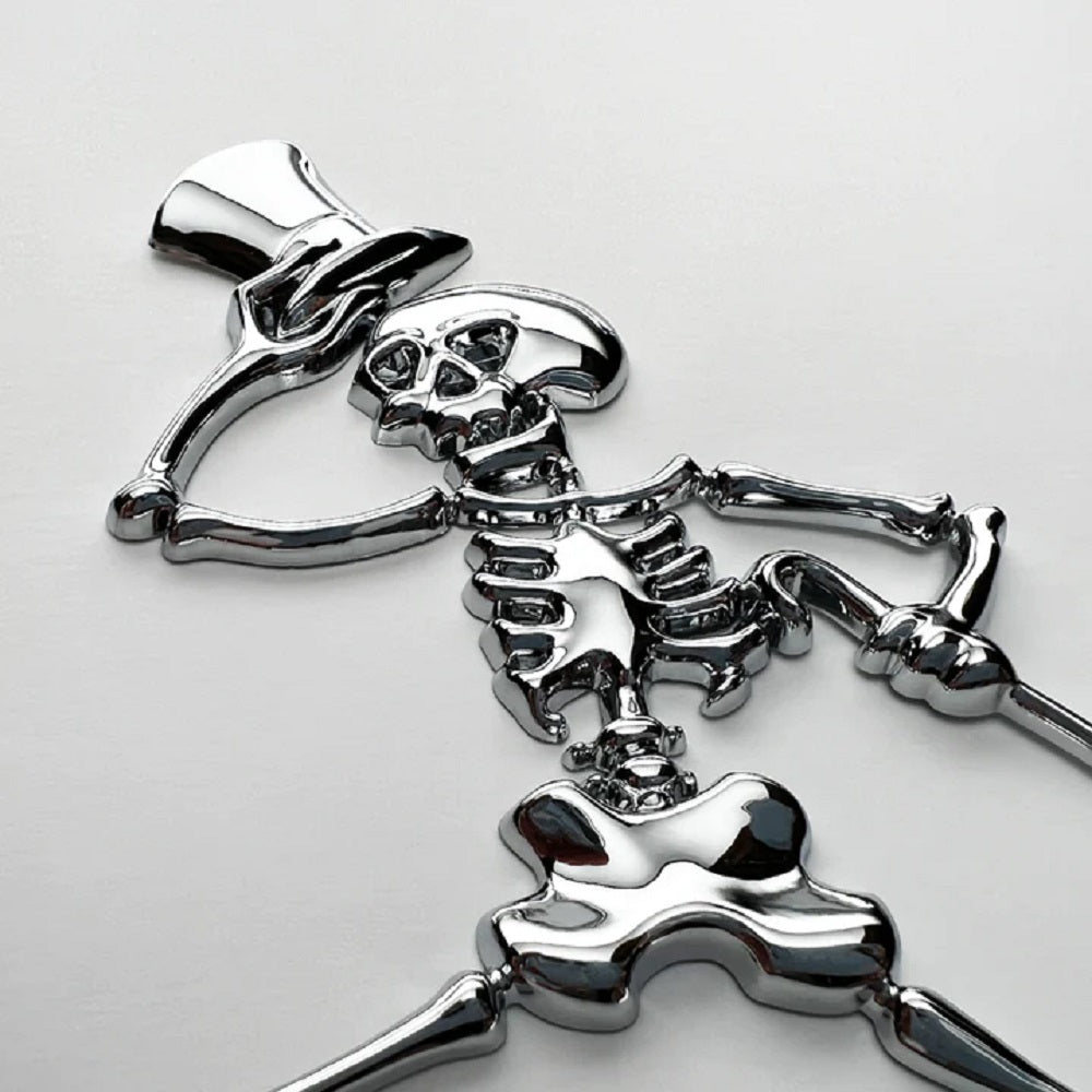 Grateful Dead The Dancing Skeleton Badge - Chrome