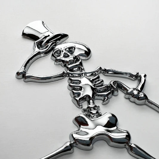 Grateful Dead The Dancing Skeleton Badge - Chrome