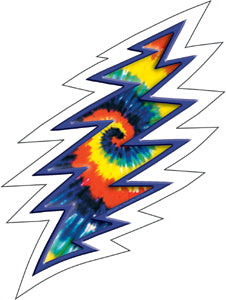 Grateful Dead Tie Dyed Bolt Sticker