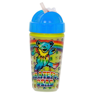 Grateful Dead Tie Dyed Dancing Bear Straw Sippy Cup