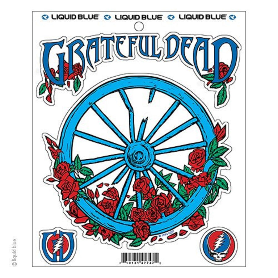 Grateful Dead Wheel and Roses Multi Sticker - SALE