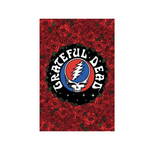 Grateful Dead Steal Your Face Logo Roses Tapestry
