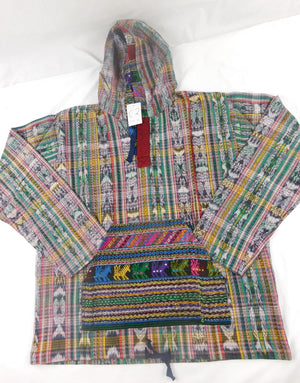 Ixchel Hand Woven Pullover with Hand Brocaded Accents SALE