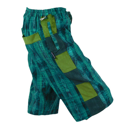 Hand Woven Shorts with Corduroy Patches