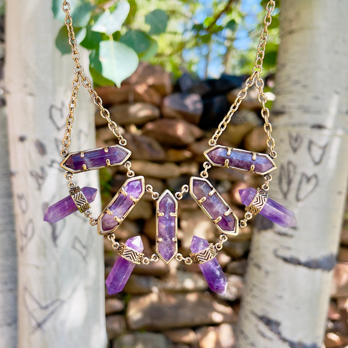 Northstar Crystal Necklace | Gold