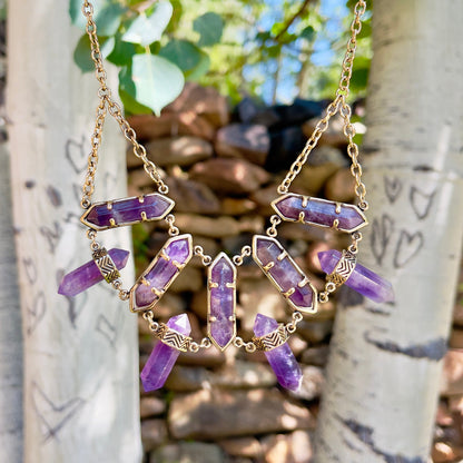 Northstar Crystal Necklace | Gold