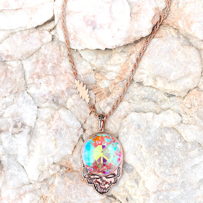 Steal Your Face Prism Necklace | Rose Gold