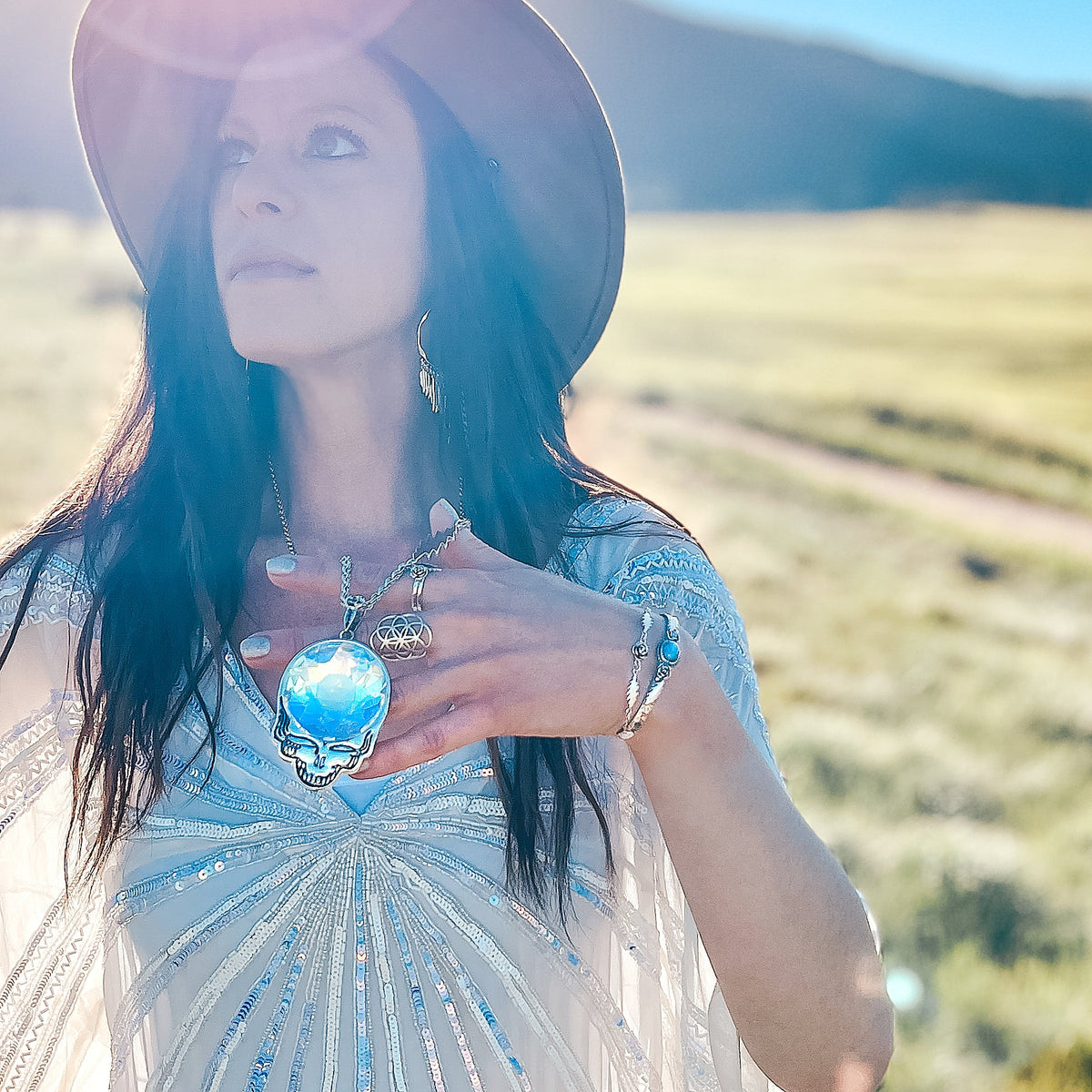 Steal Your Face Prism Necklace | Silver