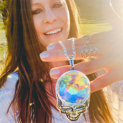 Steal Your Face Prism Necklace | Silver