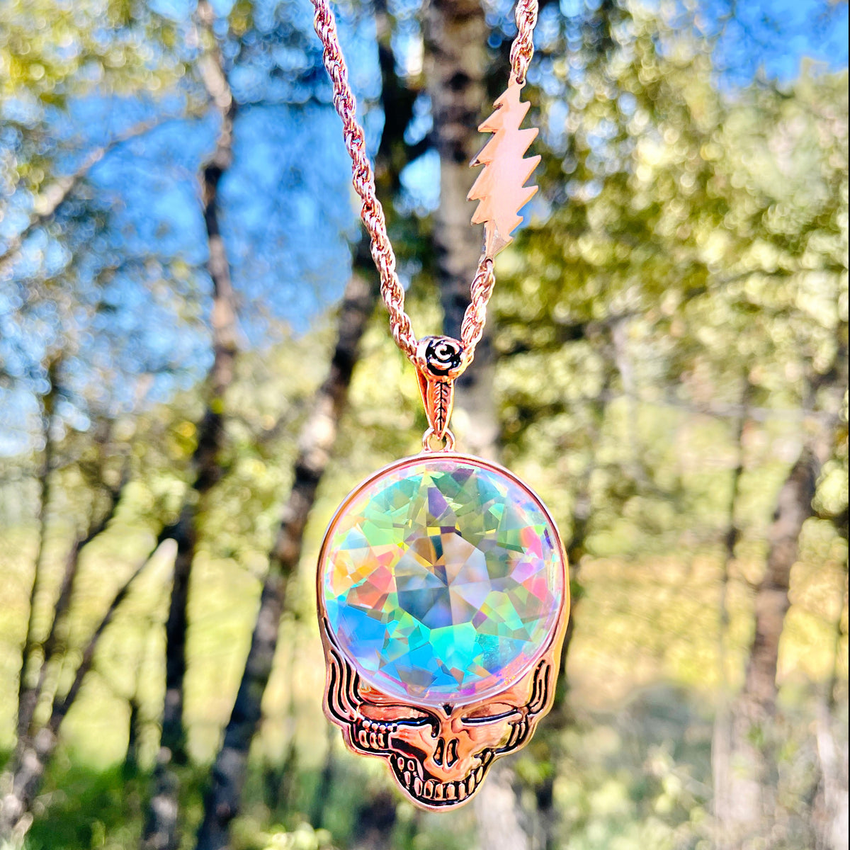 Steal Your Face Prism Necklace | Rose Gold