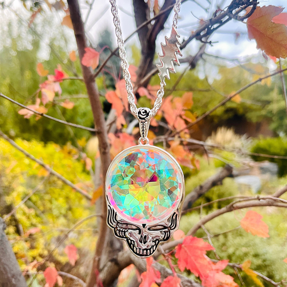 Steal Your Face Prism Necklace | Silver