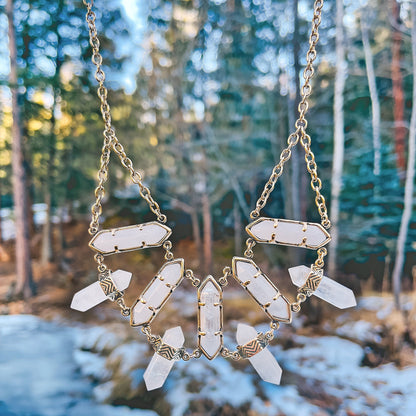 Northstar Crystal Necklace | Gold