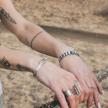 Moon Phases Cuff Bracelet | Turquoise
