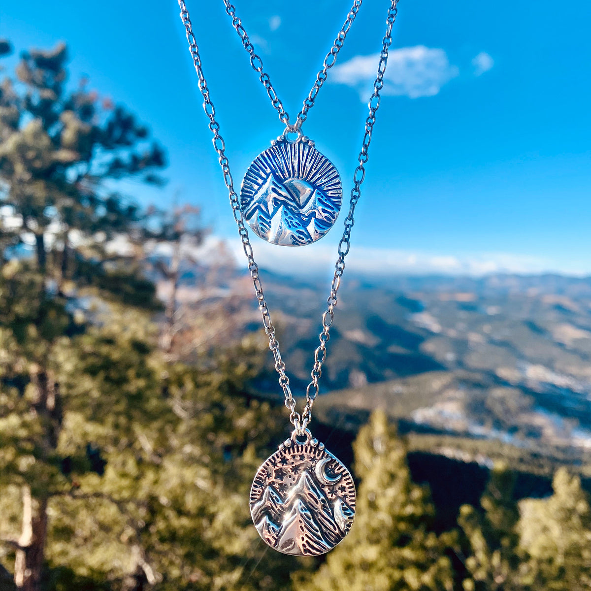 Mountains of the Moon Necklace | Silver