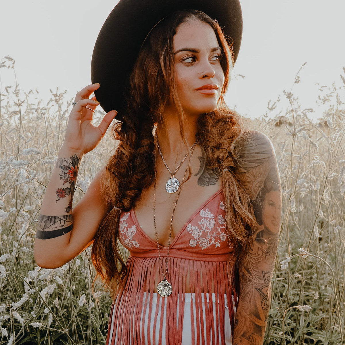 Mountains of the Sun Necklace | Gold