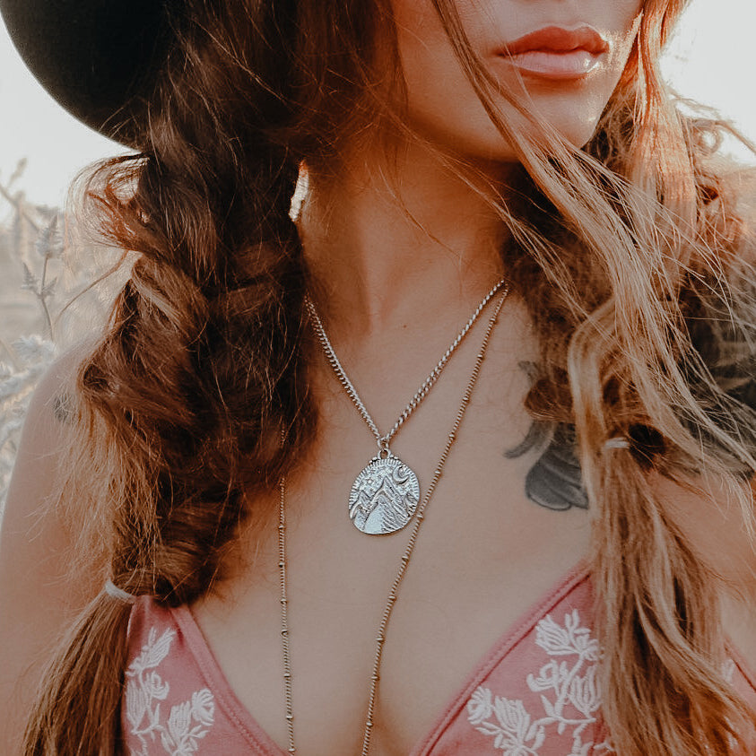 Mountains of the Moon Necklace | Silver