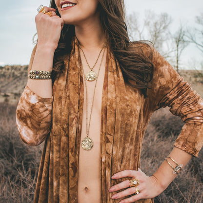 Mountains of the Moon Necklace | Gold