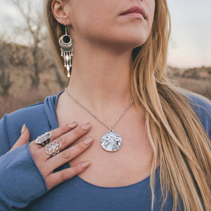Mountains of the Moon Necklace | Silver