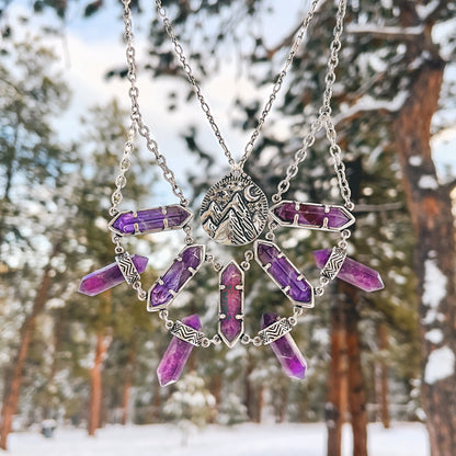 Northstar Crystal Necklace | Silver