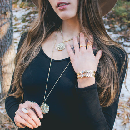 Mountains of the Moon Necklace | Gold