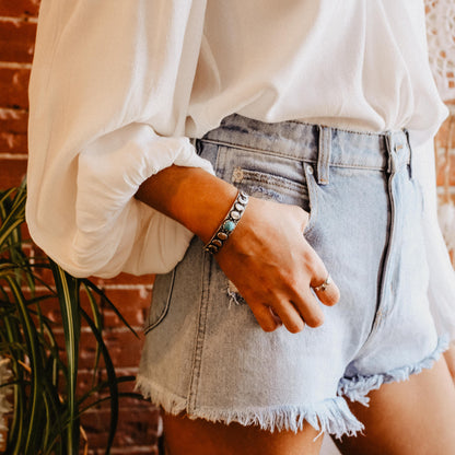 Moon Phases Cuff Bracelet | Turquoise