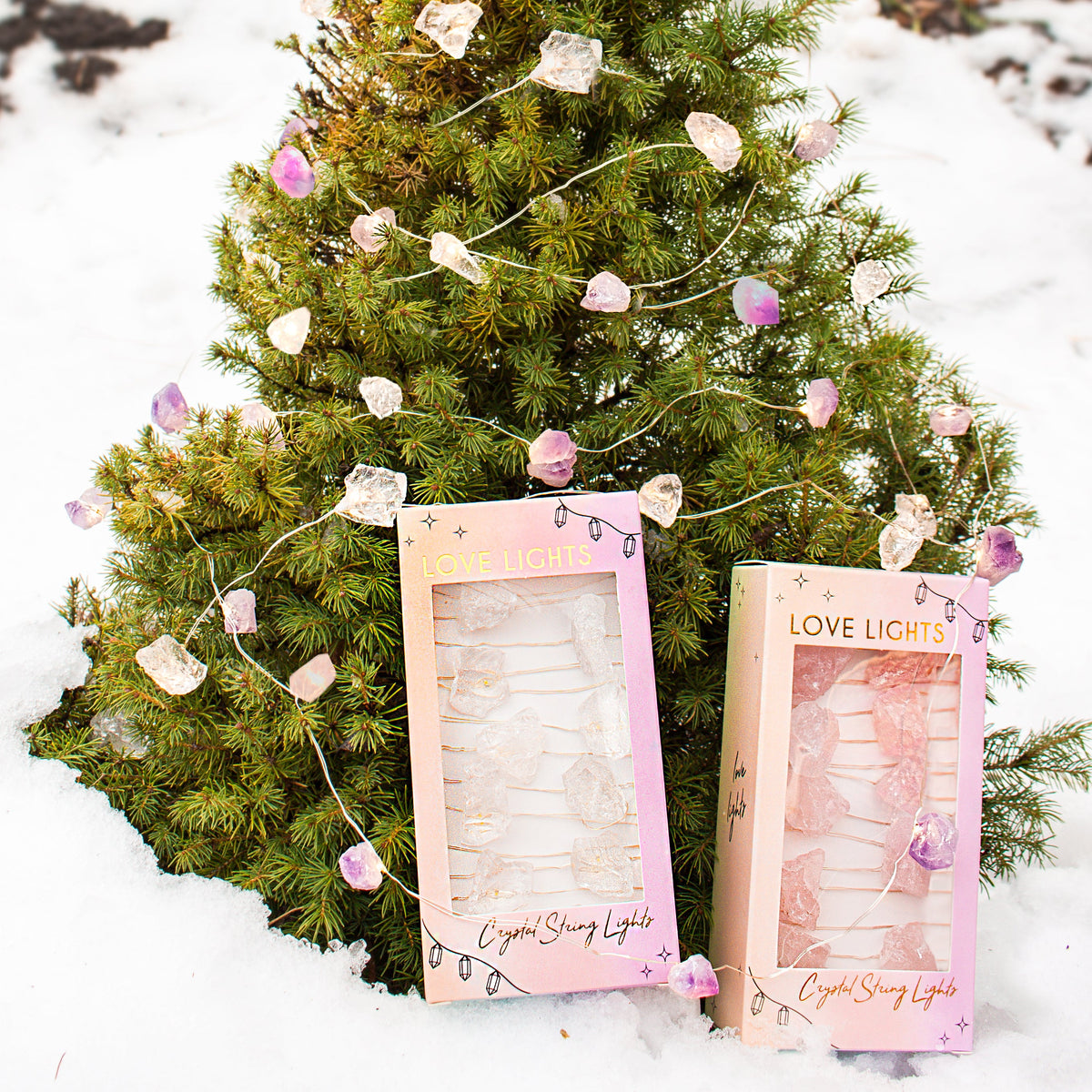 Love Lights ~ Crystal String Lights ~ Rose Quartz