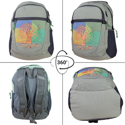 Medium 4 Seasons Denim Embroidery Backpack