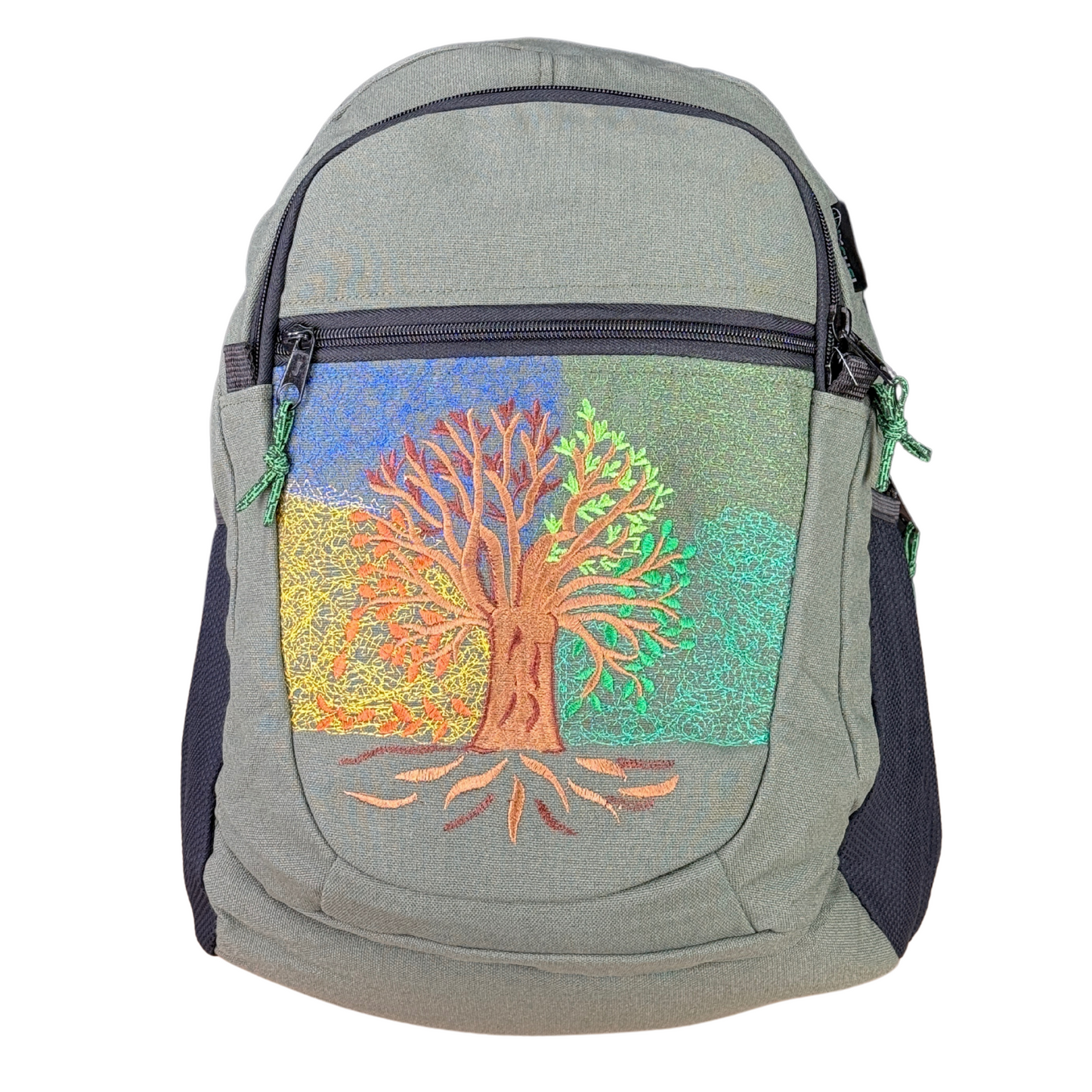Medium 4 Seasons Denim Embroidery Backpack