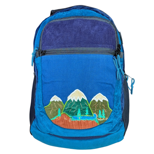 Medium Corduroy Mountain Embroidery Backpack