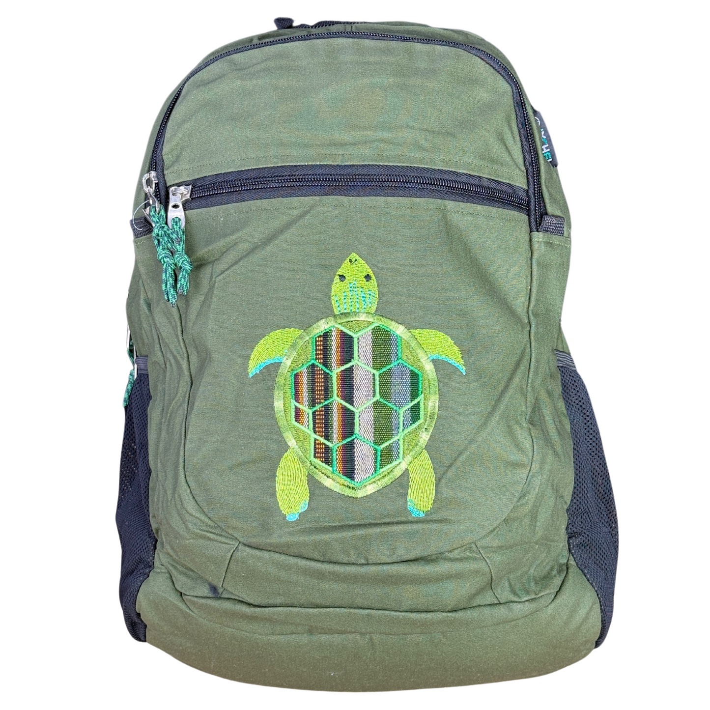 Medium Denim With Terrapin Embroidery Backpack