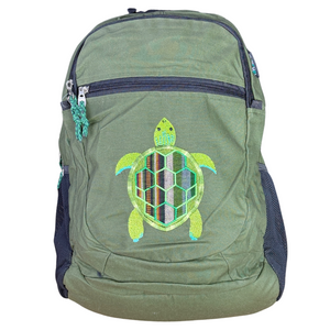Ixchel Medium Backpack Denim With Terrapin Embroidery