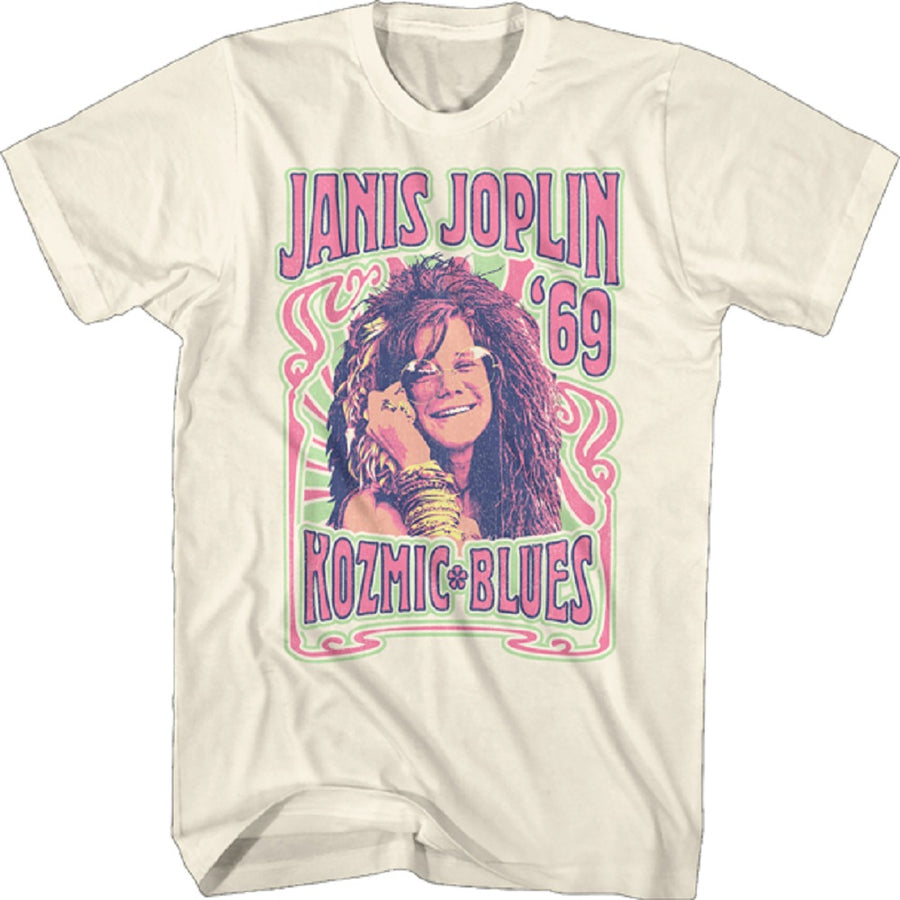 Janis Joplin Kozmic Blues Natural T-Shirt