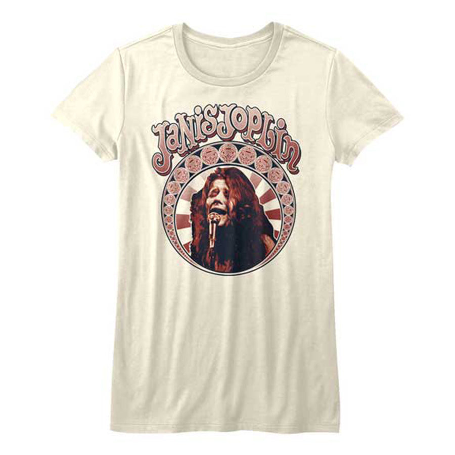 Janis Joplin Nouveau Circle Lightweight Ladies T-Shirt SALE